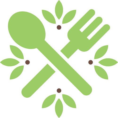 刀叉葉子矢量圖logo素材 logo png
