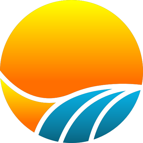 黃色藍(lán)色太陽波浪矢量logo圖標(biāo) logo png