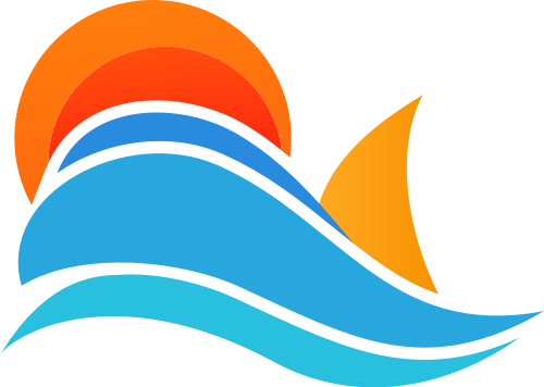黃色藍(lán)色太陽波浪矢量logo圖標(biāo) logo png
