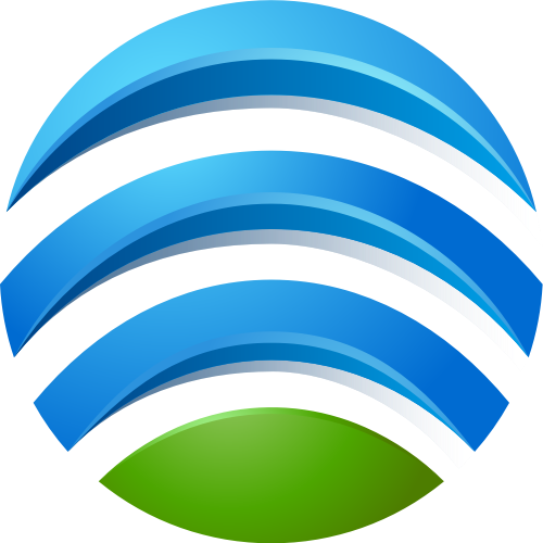 藍色綠色球體矢量logo圖標 logo png