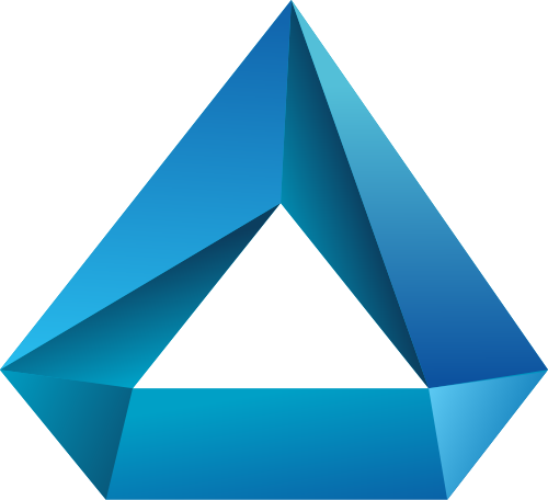 藍色立體三角矢量logo logo png