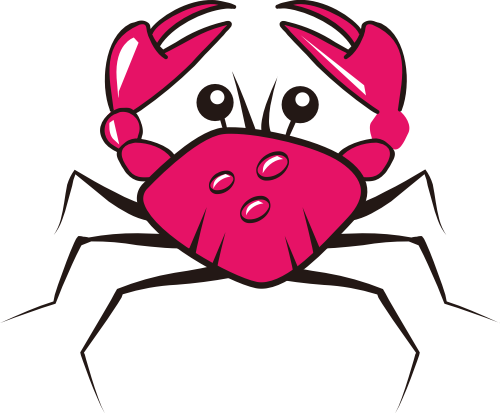粉色螃蟹矢量logo logo png