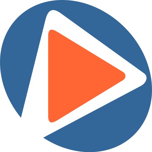 藍色橙色視頻矢量logo logo png