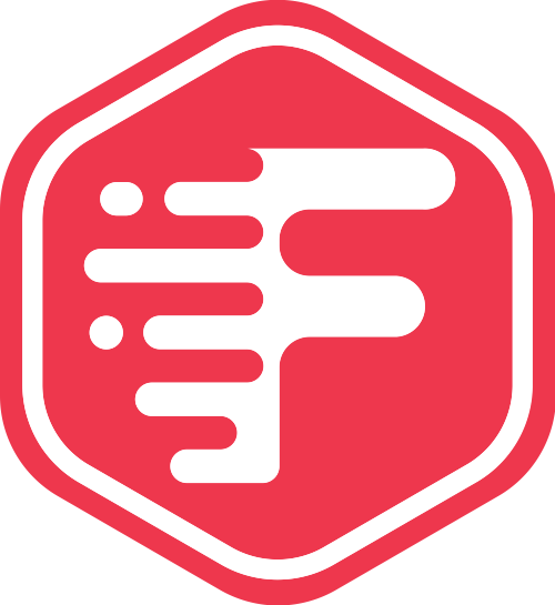 紅色六邊形字母F矢量logo logo png