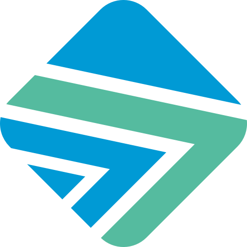 藍綠色正方形辦公矢量logo元素 logo png