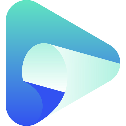 漸變疊加三角形播放矢量素材 logo png