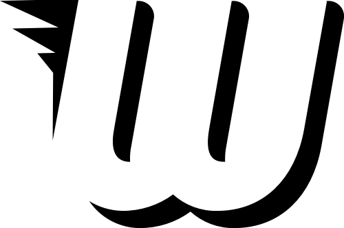 快速移動字母W矢量圖標(biāo) logo png
