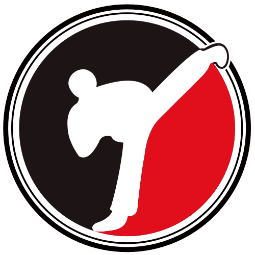 紅黑武術(shù)跆拳道圓形踢腿矢量圖形 logo png
