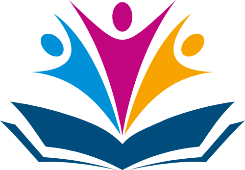 書本兒童學(xué)校教育五彩圖形矢量logo