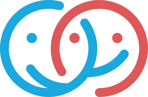 開心笑臉幾何圖形矢量logo