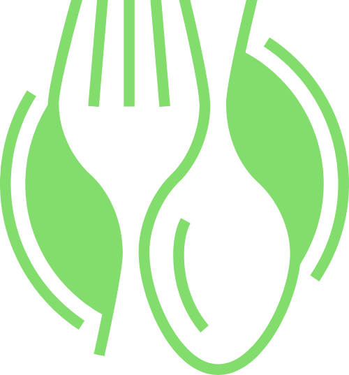 餐具刀叉綠色食物 logo png