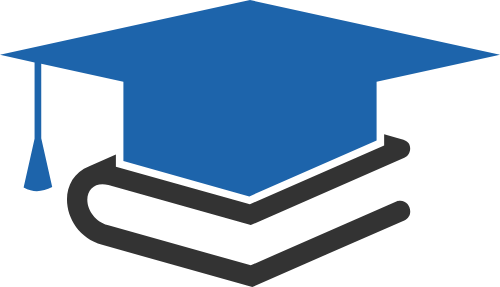 學(xué)士帽子書包疊加圖形矢量logo